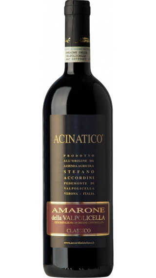 Bottle of Stefano Accordini Acinatico Amarone della Valpolicella Classico 2016 wine 750 ml