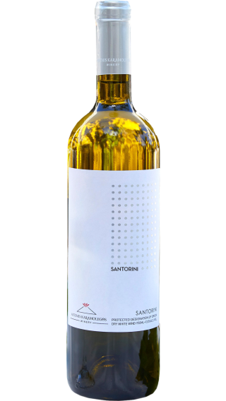 Bottle of Artemis Karamolegos Santorini 2021 wine 750 ml