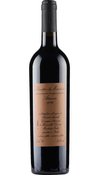 Bottle of Attanasio  Primitivo di Manduria 2016 wine 750 ml