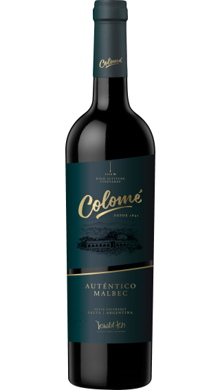 Bottle of Colome Autentico Malbec 2020 wine 750 ml