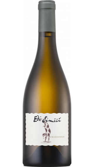 Bottle of Edi Simcic Chardonnay 2018 wine 750 ml