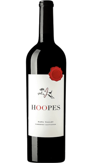 Bottle of Hoopes Vineyard Napa Valley Cabernet Sauvignon 2018 wine 750 ml