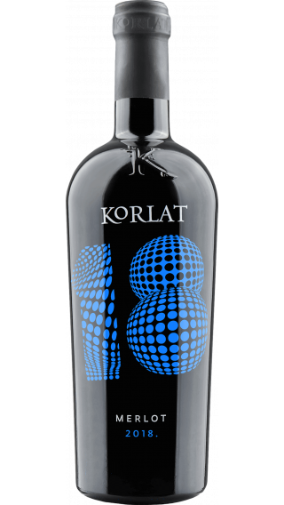 Bottle of Korlat Merlot 2018 wine 750 ml