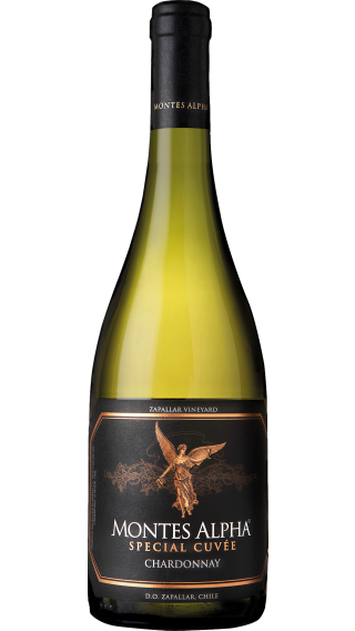 Bottle of Montes Alpha Special Cuvee Chardonnay 2021 wine 750 ml