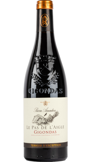 Bottle of Pierre Amadieu Gigondas Le Pas de l'Aigle 2018 wine 750 ml