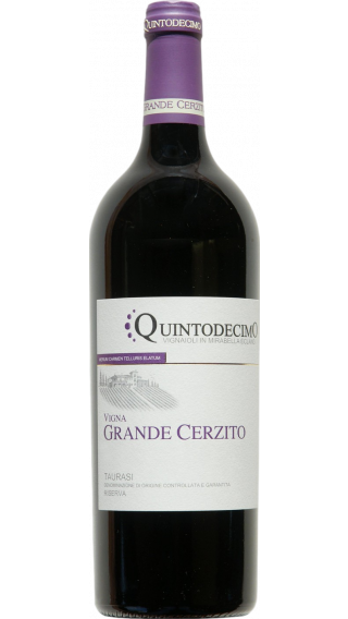 Bottle of Quintodecimo Vigna Grande Cerzito Taurasi Riserva 2017 wine 750 ml