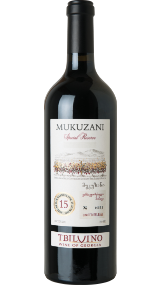 Bottle of Tbilvino Mukuzani Special Reserve 2020 wine 750 ml