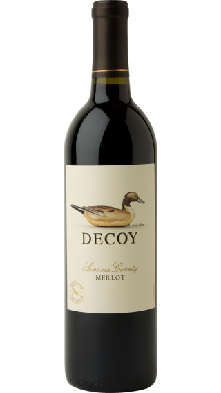 Bottle of Duckhorn Decoy Merlot 2021 wine 750 ml