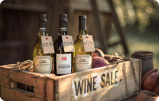 Sélection de vins en vente flash